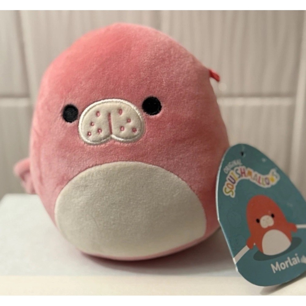 NEW Squishmallows 5" Inch MORLAI the Pink Manatee Sealife Squad #2383 11-20-23
